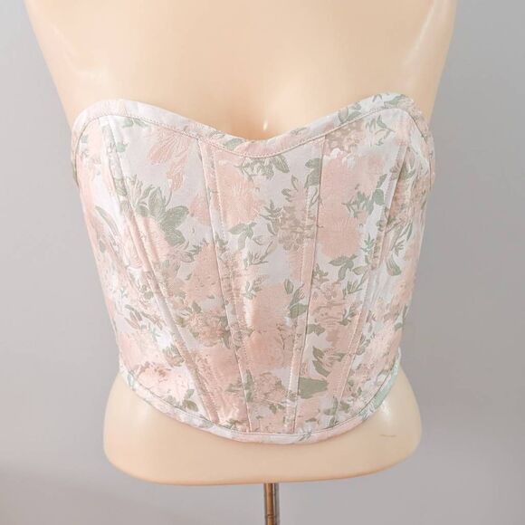 Altar'd State Abbie Floral Corset Tube Top - Picture 4 of 6